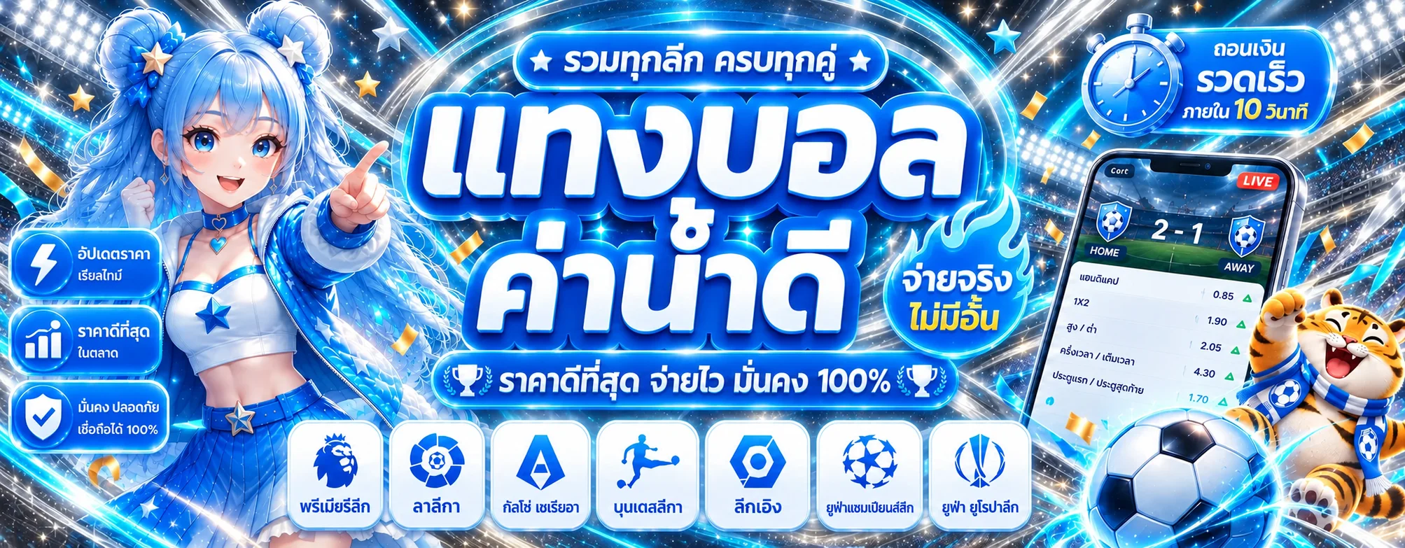 หน้ากีฬา AUTO1 ผลบอลสดและฟุตบอลพร้อมมาสคอต