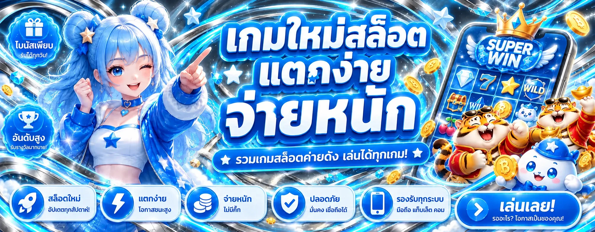 AUTO1 สล็อตรวมค่ายเกมและมาสคอต PG Soft
