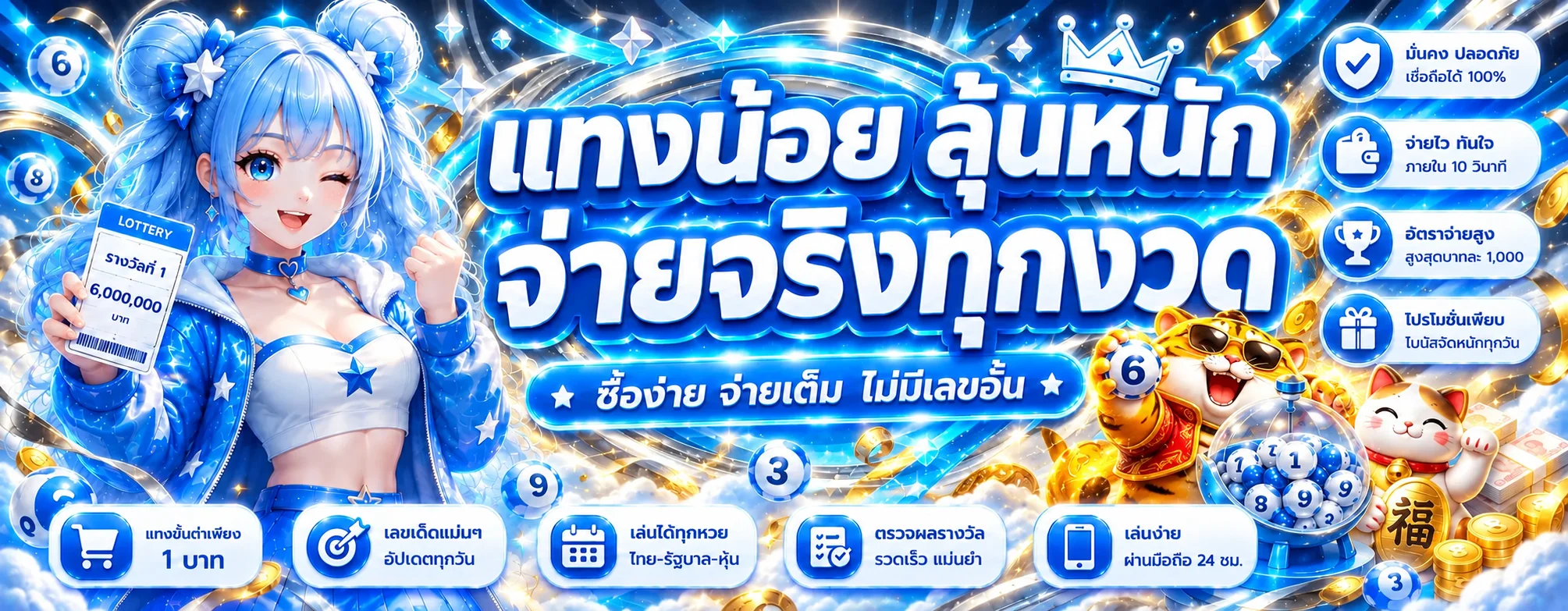 หน้าตรวจผลหวย AUTO1 พร้อมลูกบอลรางวัล